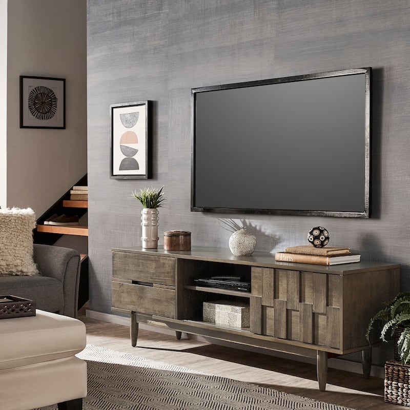 Kieran Mid-Century Wood 2-Drawer TV Stand by iNSPIRE Q Modern