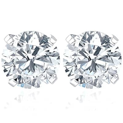 Certified 1Ct TW Round Diamond Studs Gold Lab Grown