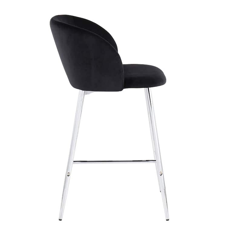 Silver Orchid Harding Velvet Counter Stool (Set of 2)