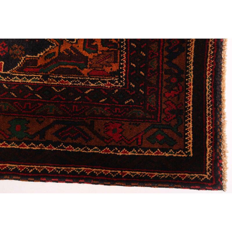 ECARPETGALLERY Hand-knotted Teimani Black Wool Rug - 3'9 x 6'4