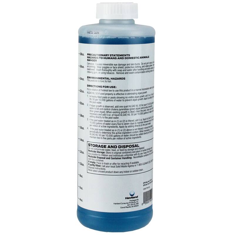 1 Qt - Haviland Algae Kil 50 Algae Preventative
