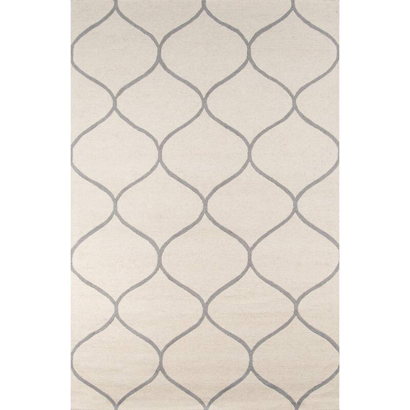 Momeni Newport Hand Tufted Wool Contemporary Geometric Area Rug - 2' x 3' - Ivory - Rectangle