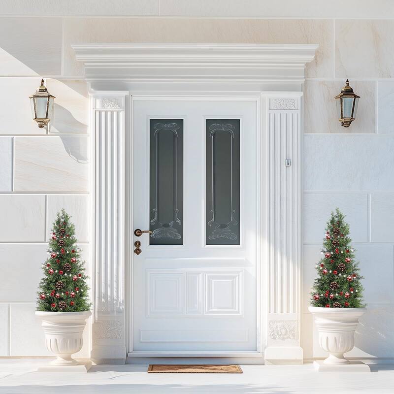 3FT/4FT/5FT Faux Cedar Tree,Set of 2