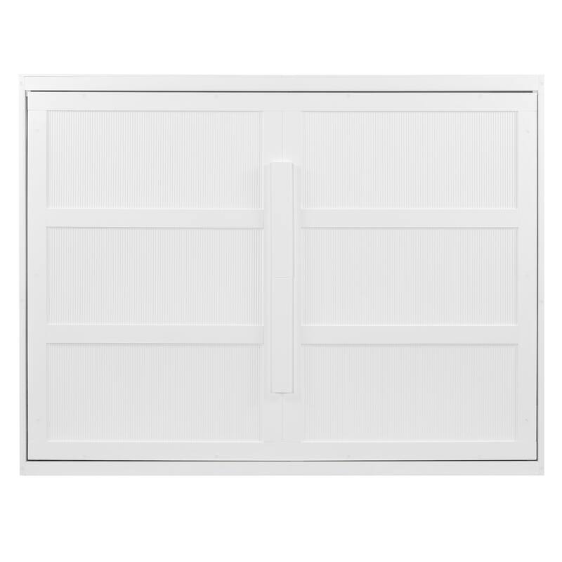 Queen Size Murphy Bed, Space Saving Wall Bed Cabinet with Dual-Piston Mechanism, No Box Spring Needed