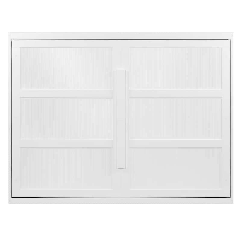Queen Size Murphy Bed Wall Bed Modern design with LED Lights
