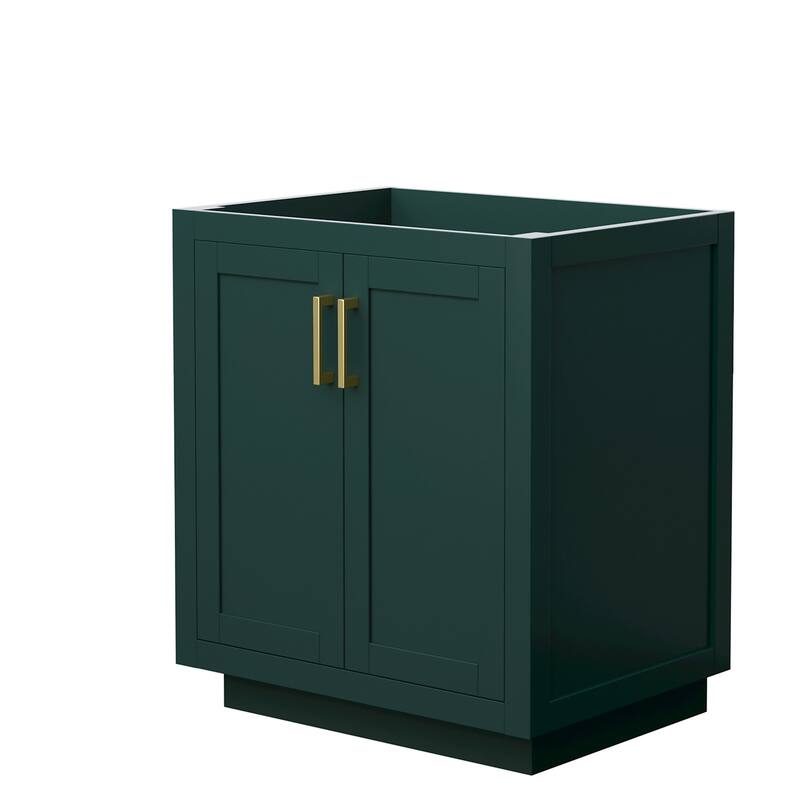 Wyndham Collection WCF2929-30S-CX-MXX Miranda 30" Single Free Standing - Green / Brushed Gold Hardware