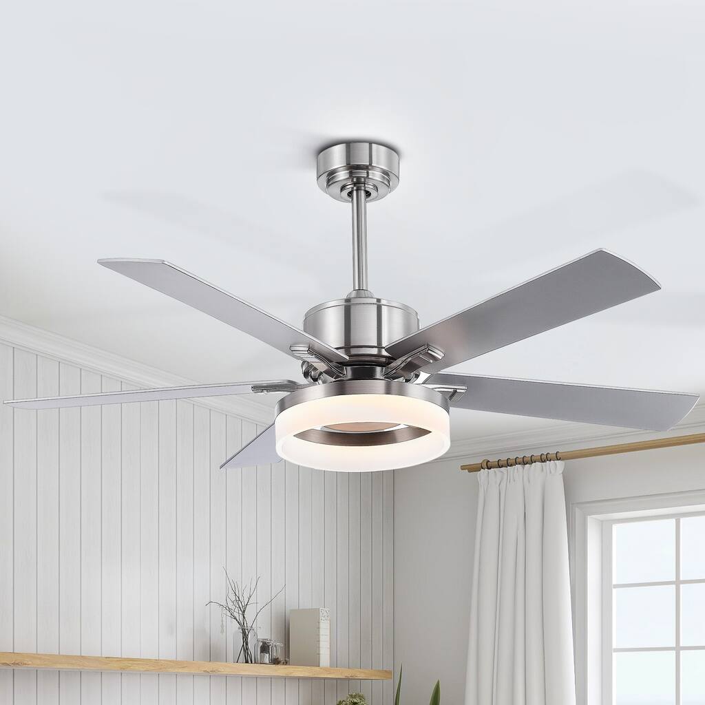 52" Ceiling Fan with LED Lighting Remote Control, 5-Blade Fandelier - 52 inch