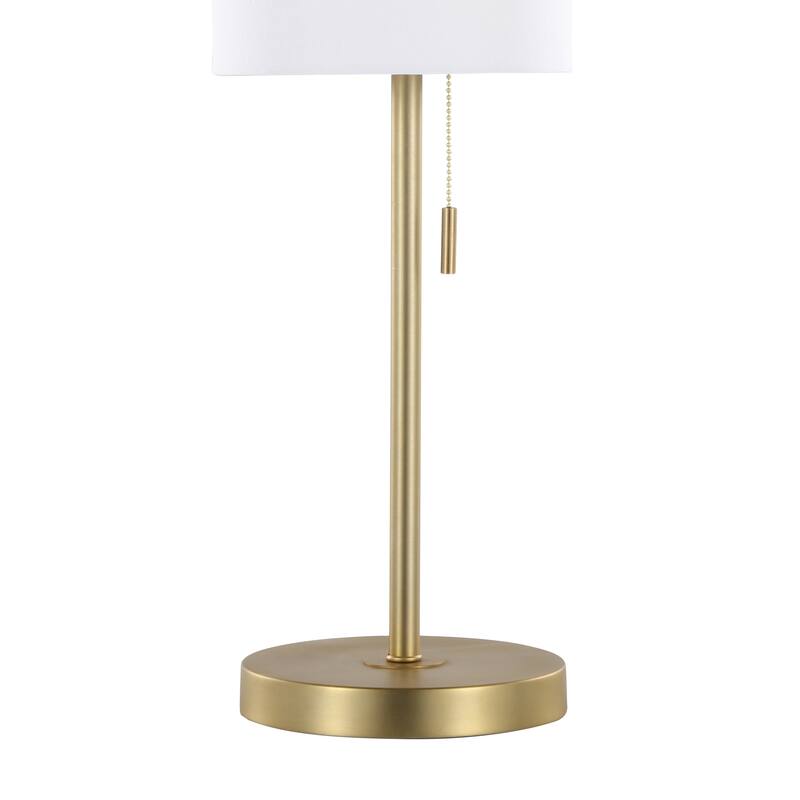 Silver Orchid Mika 32" Metal Buffet Lamp with USB Port (Set of 2)