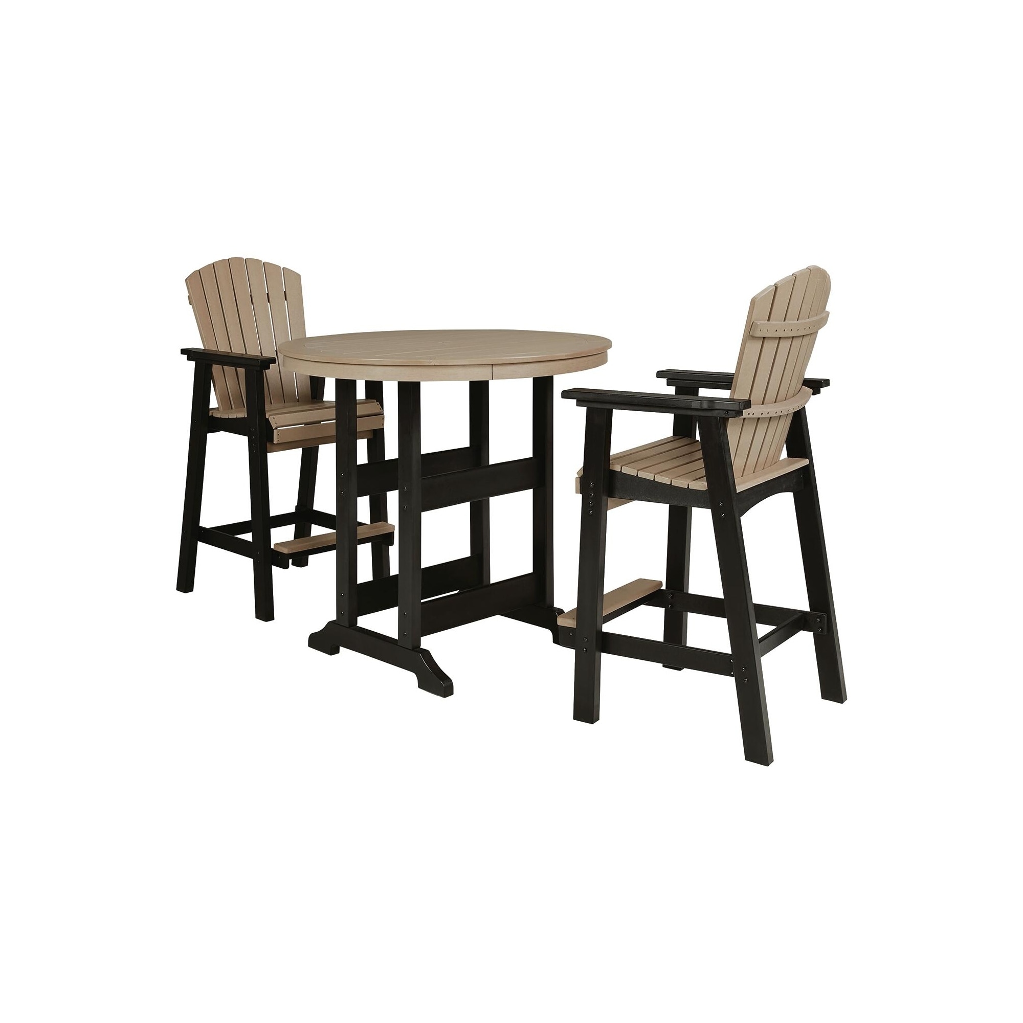 Signature Design by Ashley Fairen Trail 3-piece Outdoor Dining Package - 45.13" W x 45.13" D x 42" H