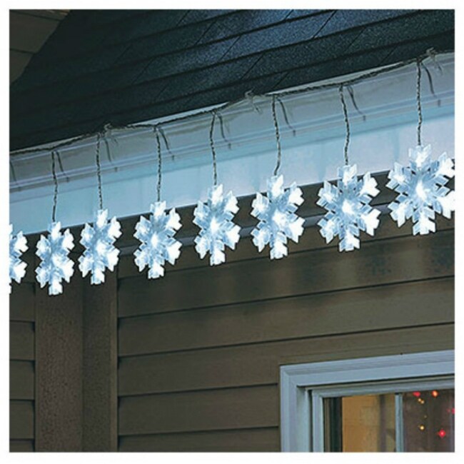Shop Sylvania V79178 Christmas 8 Function Snowflake Led 10 Lights