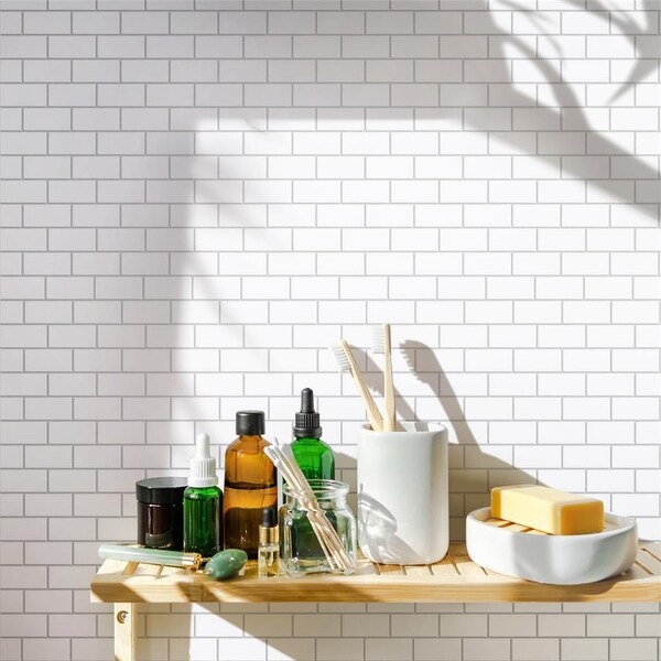 Merola Tile Metro Soho Subway Glossy White 1-3/4