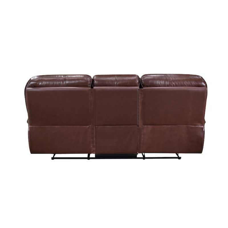 Palermo Leather Match Manual Double Reclining Sofa