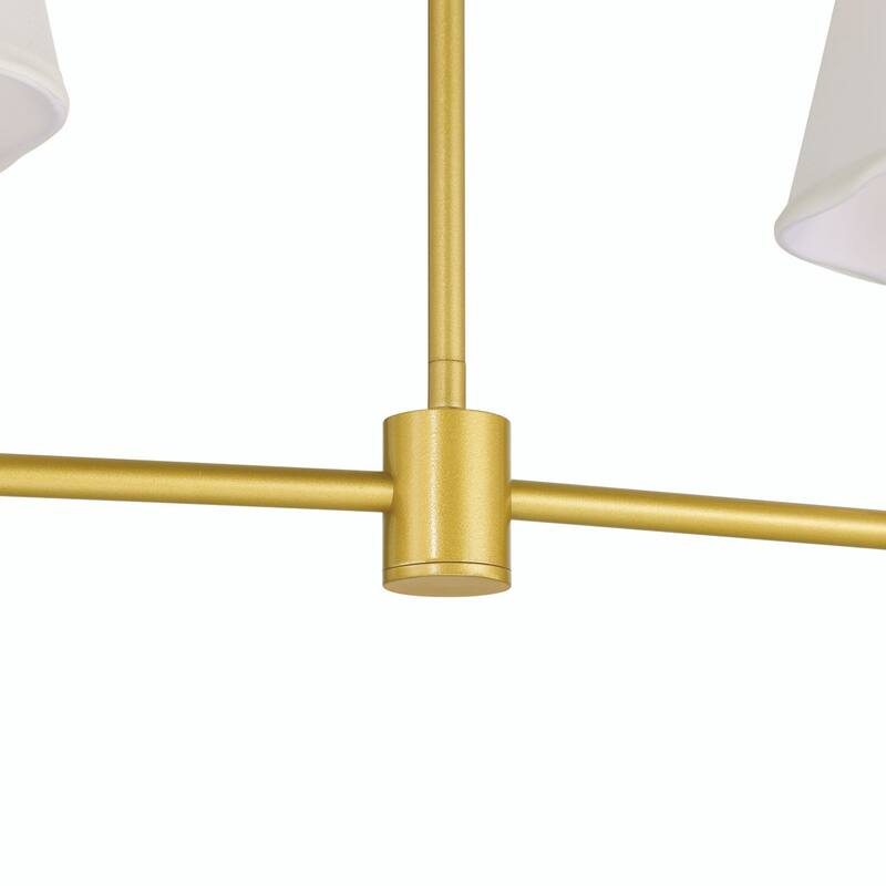 Acroma 4 - Light Dimmable Gold Linear Chandelier Kitchen Island Chandelier - 4-light