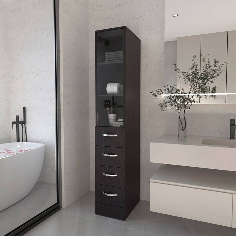Bathroom Linen Cabinet Epic - Black