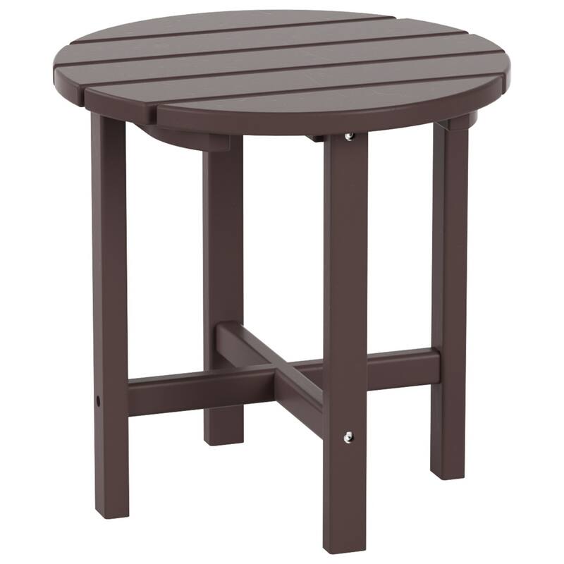 Altura Outdoor Eco-Friendly All Weather Adirondack Chair with Ottoman and Side Table (5-Piece Conversation Set)