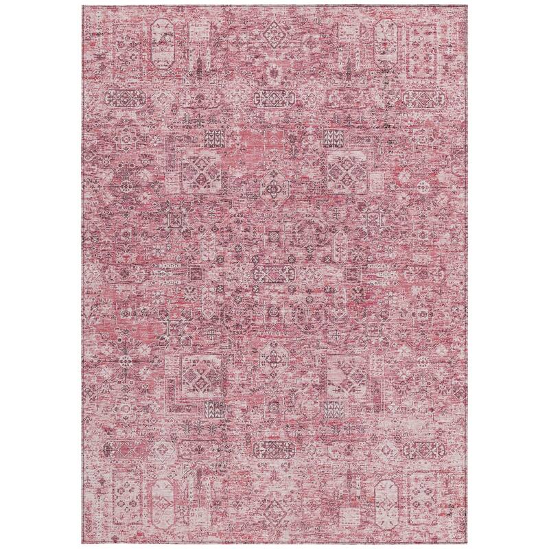 HomeRoots Floral Transitional Rectangle Outdoor Rug