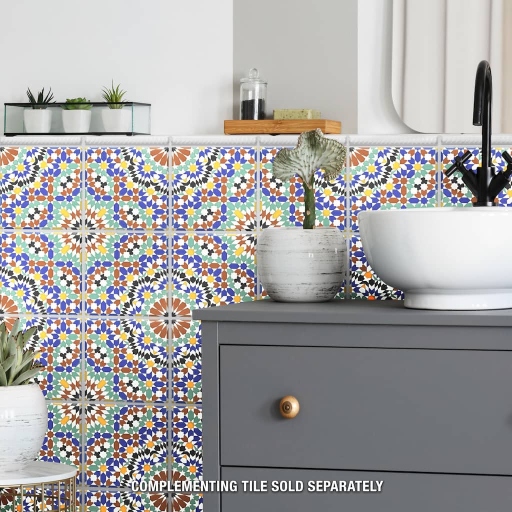 Merola Tile Trenza Moldura Blanco 1" x 7-7/8" Ceramic Wall Trim - (1 Tile)