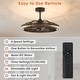 preview thumbnail 10 of 13, 29" Antique Bronze 3-blade Crystal Fandelier Bladeless Ceiling Fan with Light and Remote