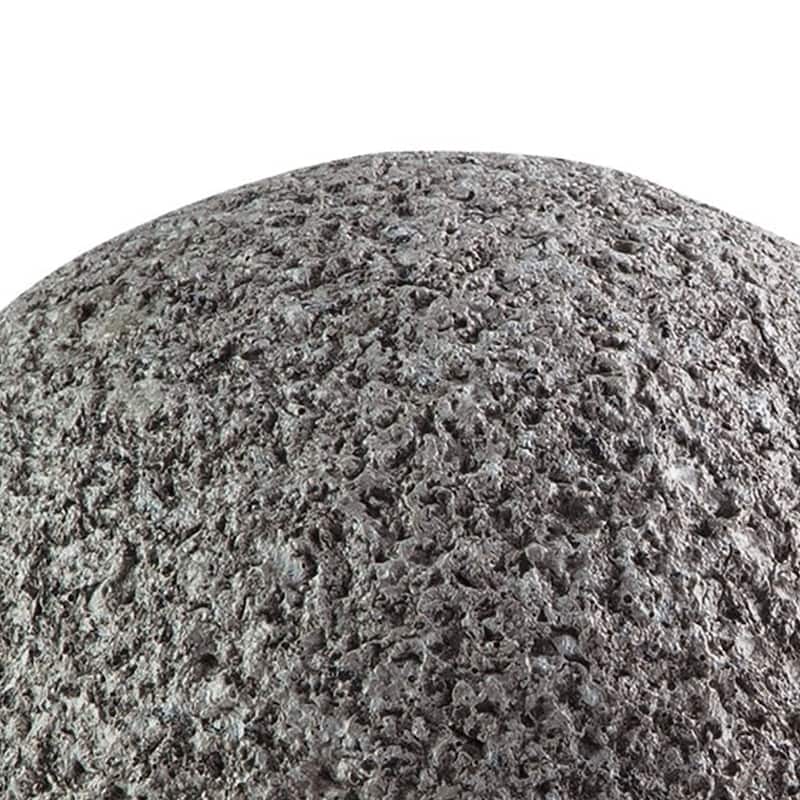 Zean 6 Inch Tabletop Sculpture Set of 3, Sphere, Gray Faux Cement Look