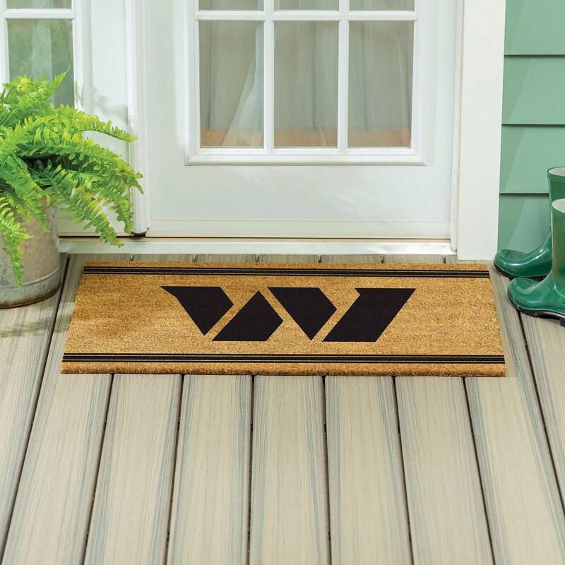 Washington Commanders Monochrome Indoor/Outdoor Coir Door Mat - 36" x 24"