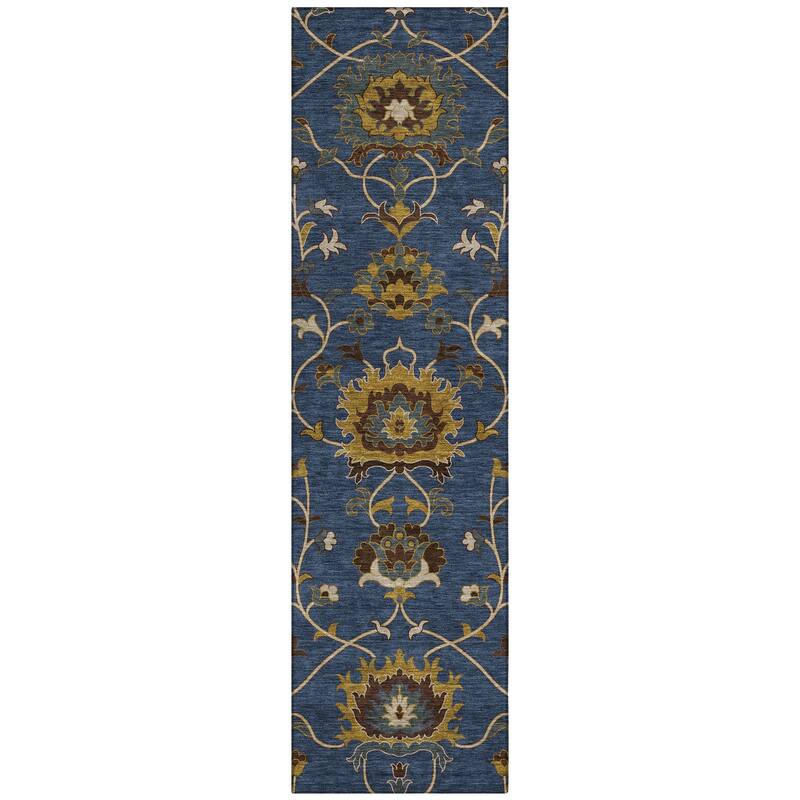 Machine Washable Indoor/ Outdoor Traditional Luna Chantille Rug