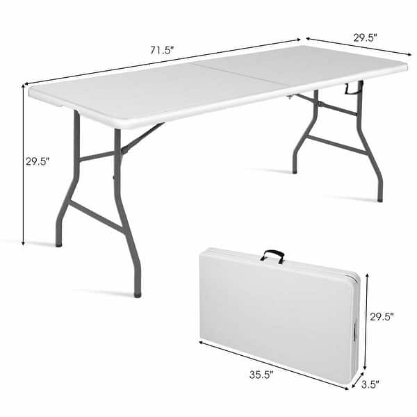 Shop 6 Folding Table Portable Plastic Indoor Outdoor Picnic Party