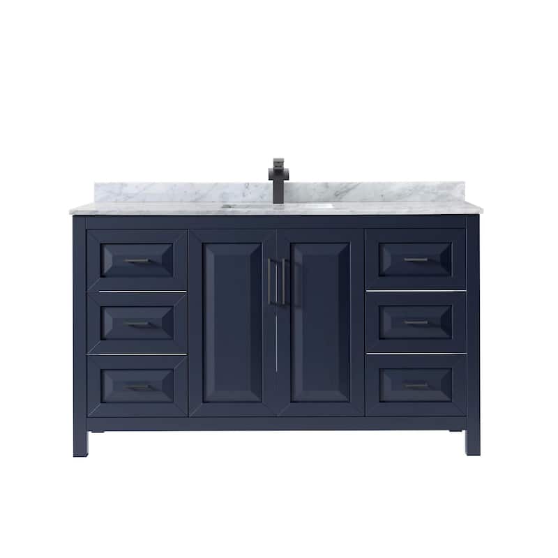 Wyndham Collection Daria 60" Free Standing Single Vanity Set with MDF