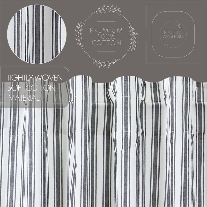 Sawyer Mill Black Ticking Stripe Tier Set of 2 L24xW36 - M