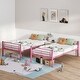 preview thumbnail 12 of 36, Bunk Bed Metal Twin Size Bunk Beds Frame with Ladder & Full-Length Guardrail Heavy Duty Sturdy 2 in 1 Convertible Bunk Bed