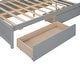 preview thumbnail 21 of 22, Cottage Style Full Size Platform Bed with 4 Drawers Under-Bed,Headboard with Multiple Storage Shelves