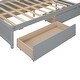 preview thumbnail 9 of 10, Storage Platform Bed with Headboard 9 Shelves and 4 Drawers, Gray
