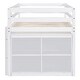preview thumbnail 17 of 34, Twin/Full Size Low Loft Bed with Retractable Writing Desk and 4 Drawers, Wooden Loft Bed Frame w/ Lateral Portable Desk & Ladder