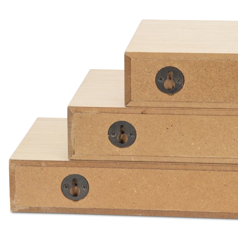 Corrabel Ridged Floating Accent Shelves (Set of 3)