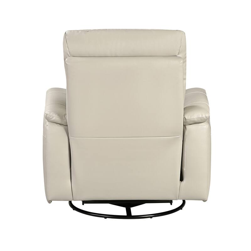 Koa 35" Leather Swivel Glider Reclining Chair - Gentle Gliding Motion