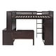 preview thumbnail 23 of 40, Multi-Functional Full Size Loft Bed with Wardrobe,Twin Stand-Alone Bed and Work Desk Under