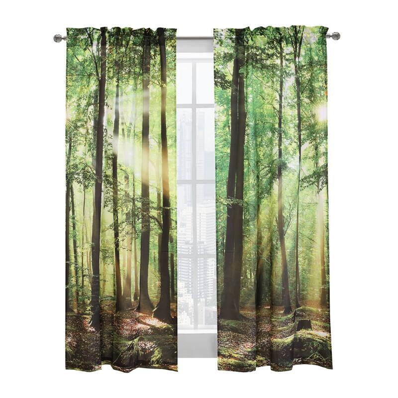 Habitat Photo Real Digital Panoramic Print Curtain Panel Pair
