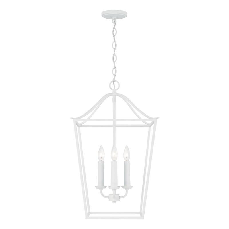 4-Light Foyer - 25.5 High - Textured White
