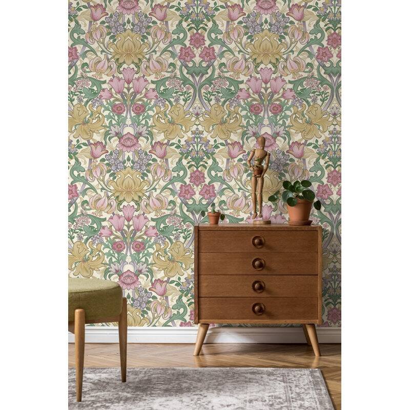 Fleurmont Floral Tapestry Non-Pasted Wallpaper - Covers 56 Square Feet