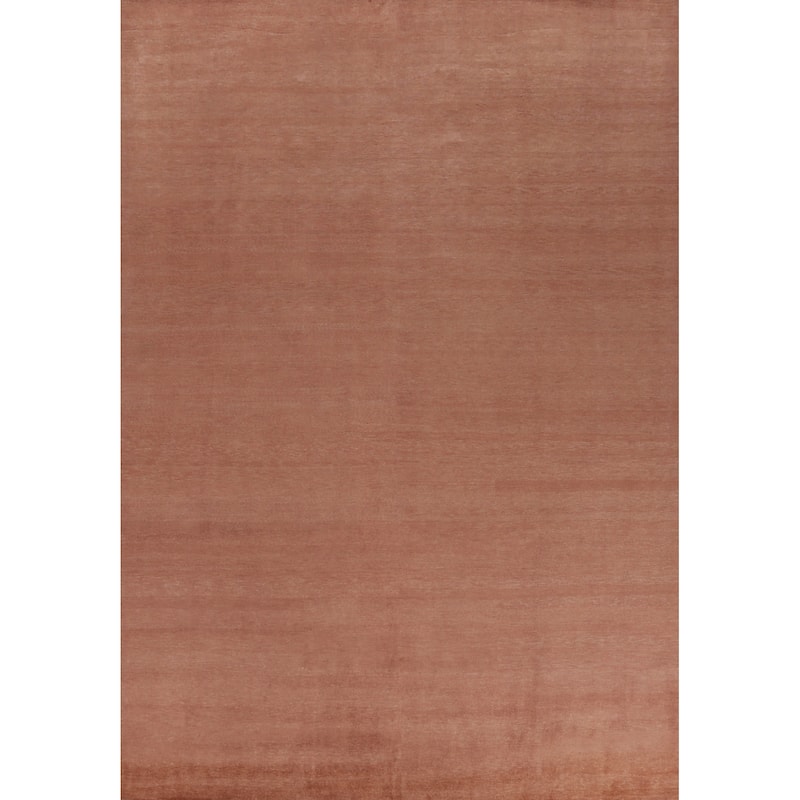 Terracotta Gabbeh Persian Area Rug Hand-Knotted Wool Carpet - 9'11" x 12'9"