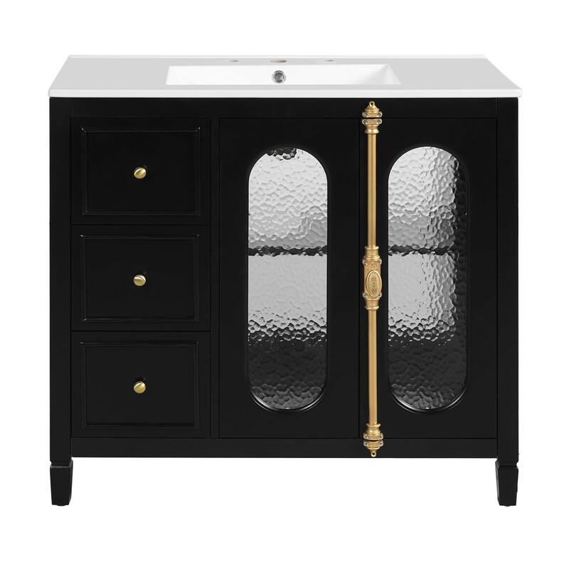 36-Inch Bathroom Vanity with 2 Soft-Close Doors & 3 Drawers