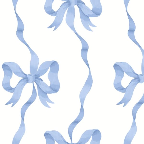 slide 2 of 4, Cath Kidston Ribbon Bow Blue Wallpaper