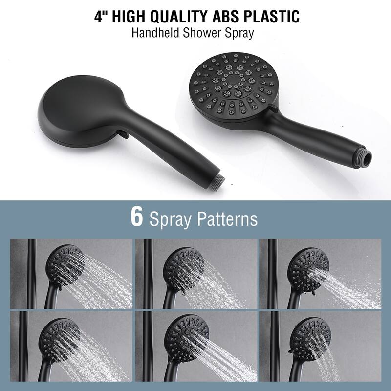 PROOX 5 Sprayer Shower Head Faucet with Handheld Slide Bar - 6