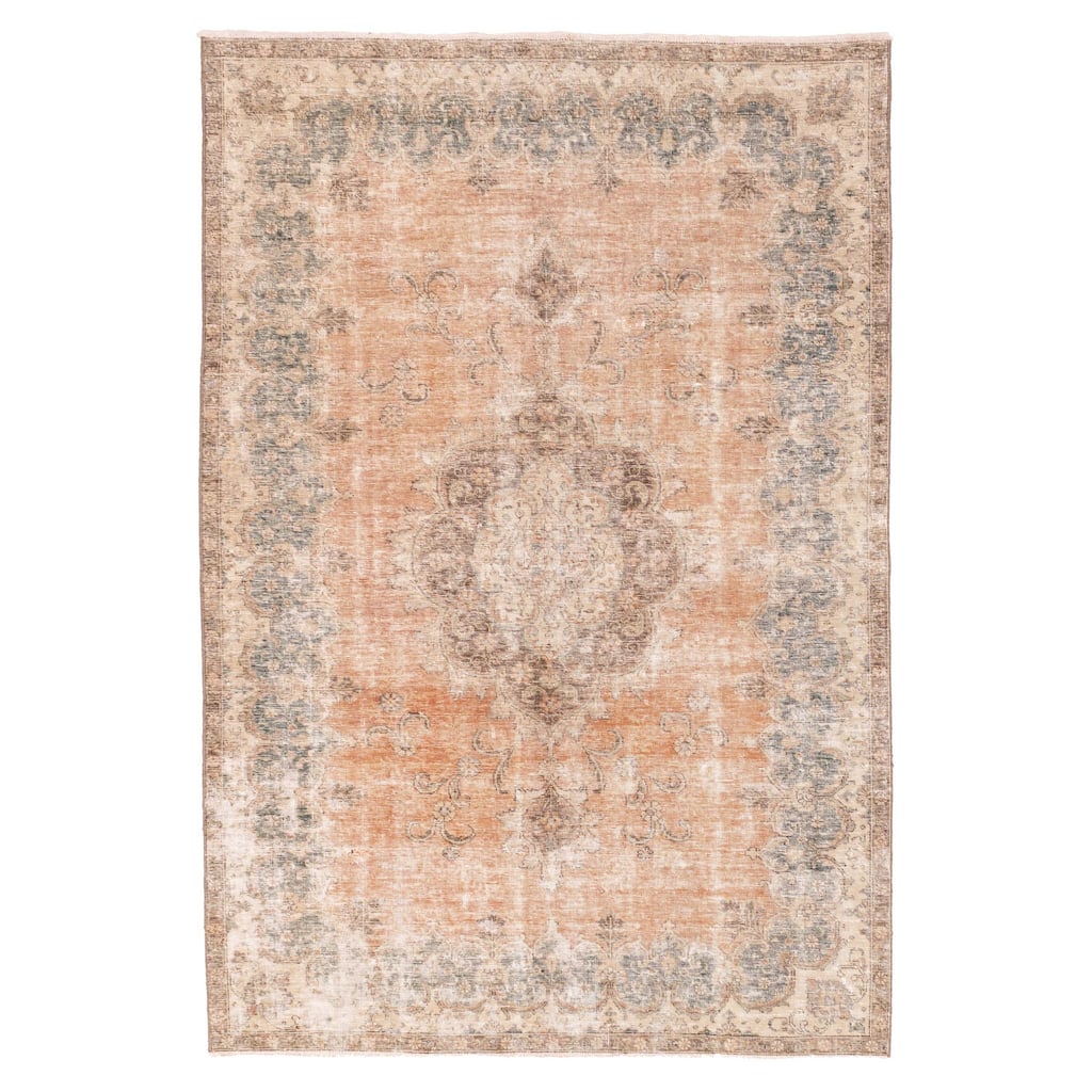 ECARPETGALLERY Hand-knotted Antalya Vintage Copper Wool Rug - 5'10 x 8'10