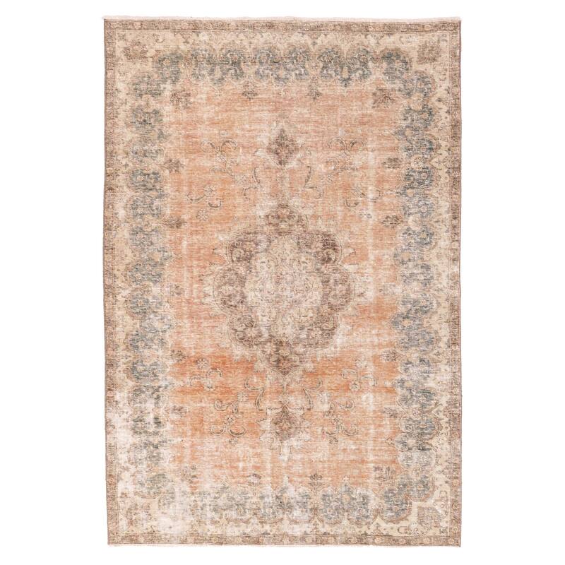 ECARPETGALLERY Hand-knotted Antalya Vintage Copper Wool Rug - 5'10 x 8'10