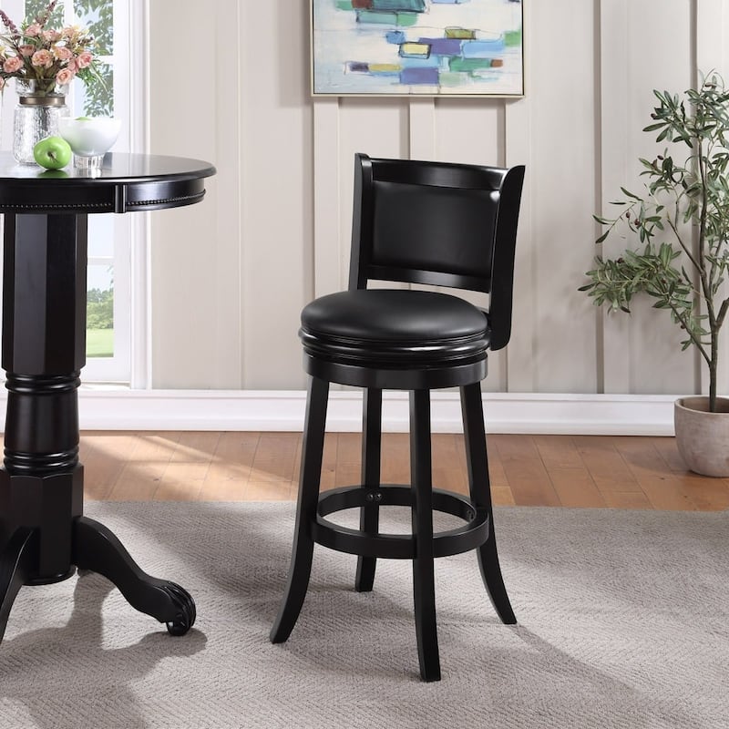 Augusta Wood Indoor Swivel Barstool