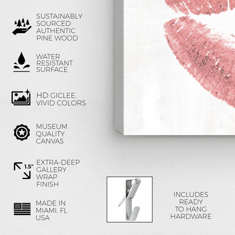 Wynwood Studio Fashion and Glam Lip Stain Lacquer Red and Modern & Contemporary Wall Art Canvas Print