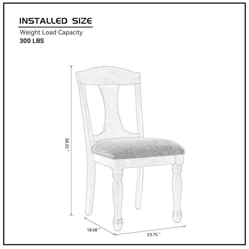 Set of 2 Mid-Century Retro Upholstered Dining Chairs with Decorative Back