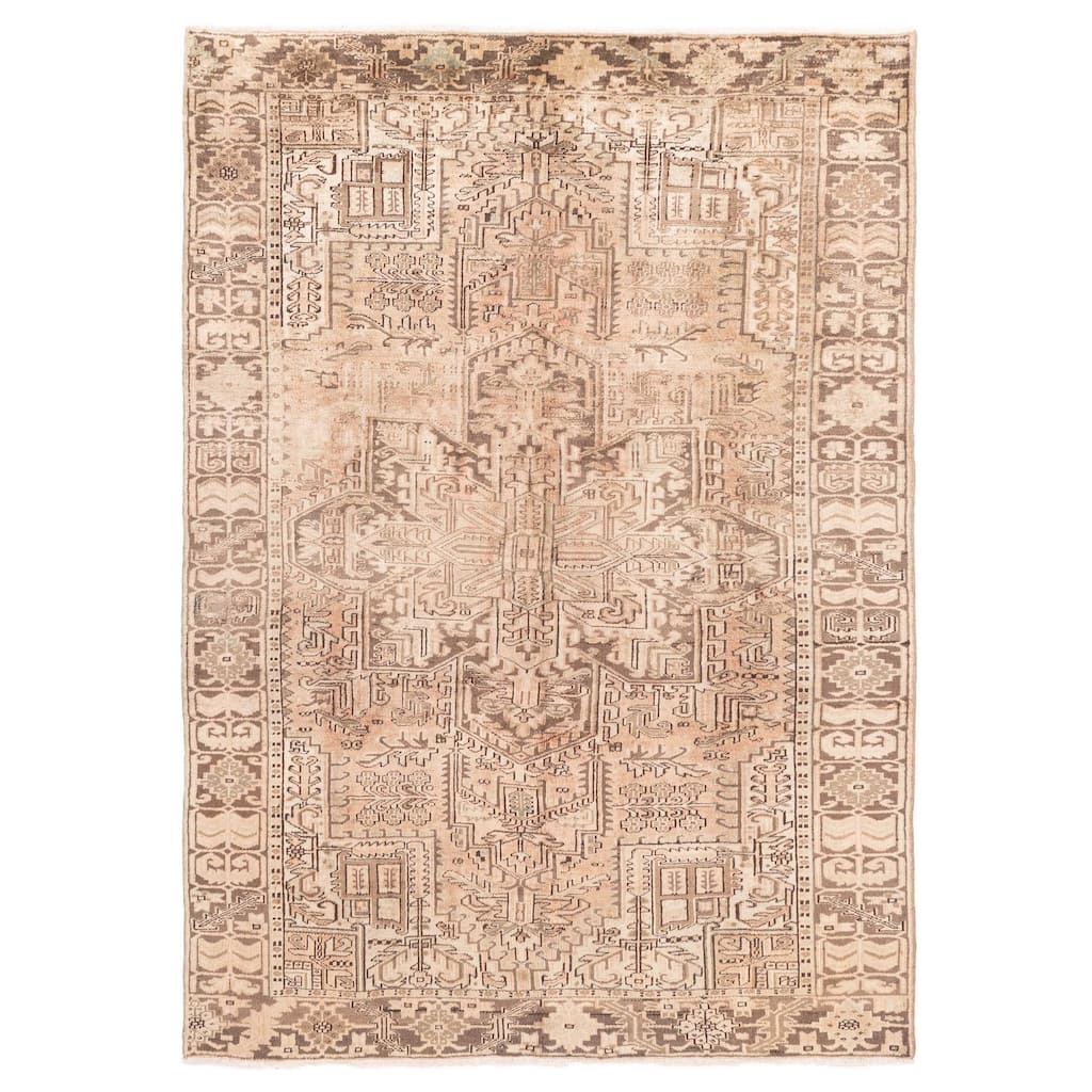 ECARPETGALLERY Hand-knotted Sarabi Beige, Brown Wool Rug - 7'9 x 11'3