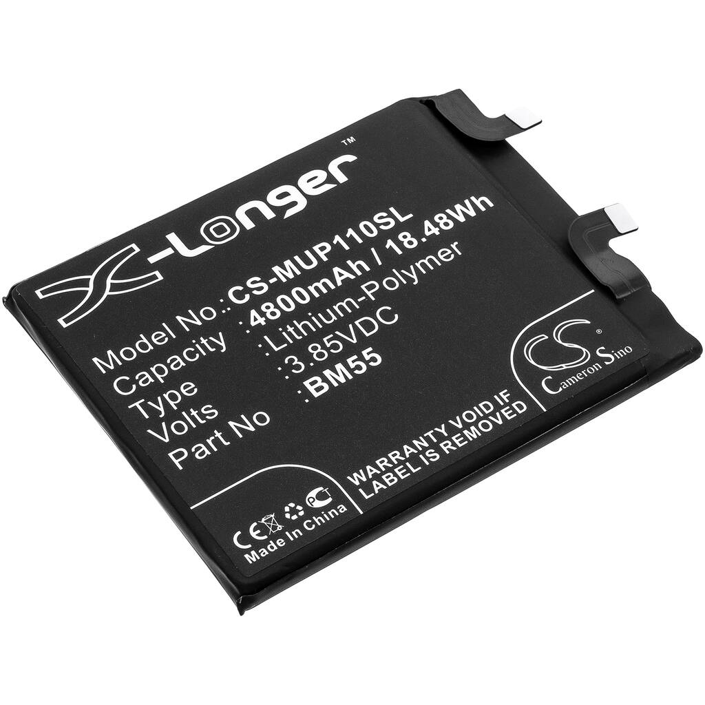 Battery for Xiaomi M2102K1AC Mi 11 Pro 5G Ultra BM55 SmartPhone CS-MUP110SL - Black