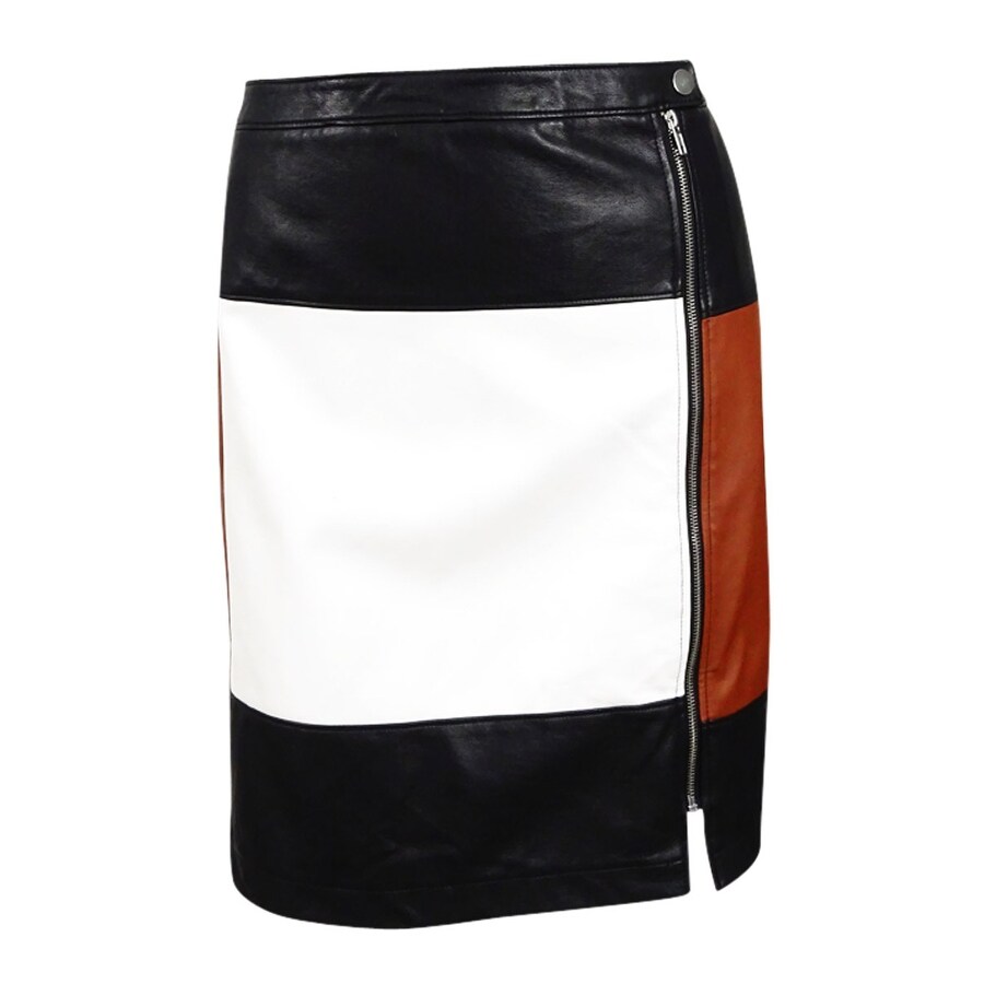 plus size white leather skirt